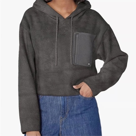 Ugg Myley Sherpa Hoodie Grey SZ L - Picture 3 of 14